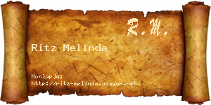 Ritz Melinda névjegykártya