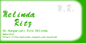 melinda ritz business card
